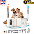 Petzoss 3-in-1 Drying & Vacuum & Dog Grooming, Rechargeable Hair Trimmer, Hot Wind, Suction 99.9% Pet Hair, 2L Large Capacity Plug Type British